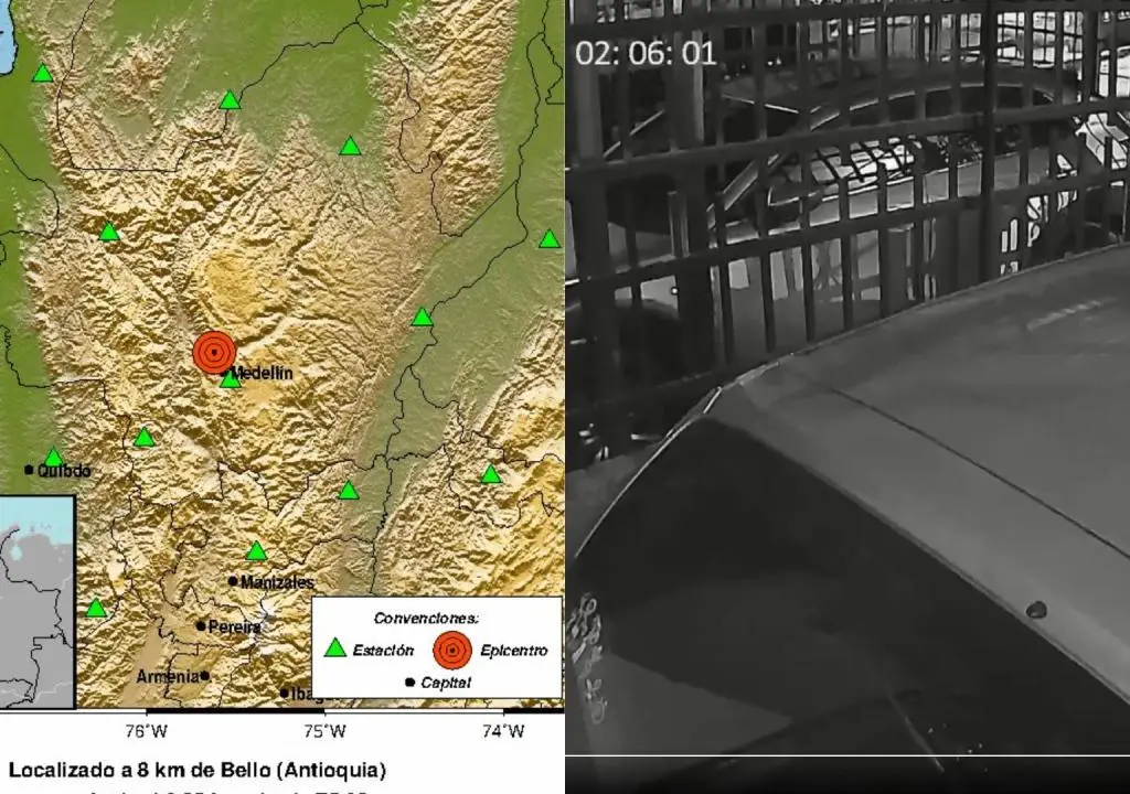 Fuerte temblor sacude a Bello, Antioquia, en la madrugada de este miércoles